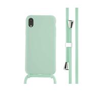 IMOSHION in Silicone con cordino Cover per Apple iPhone XR, Verde menta