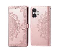 IMOSHION port carte Mandala Cover per Apple iPhone 17, Rosa oro
