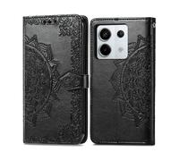 IMOSHION Port Carte Mandala Cover per Xiaomi Poco X6/Redmi Note 13 Pro (5G), Nero