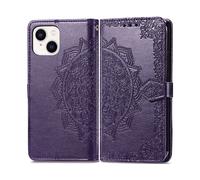 IMOSHION Port Carte Mandala Custodia per Apple iPhone 13/iPhone 14, Viola