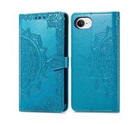 IMOSHION Port Carte Mandala Custodia per Apple iPhone 16e/iPhone 17e, Turchese