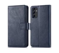 IMOSHION Porta Carte De Luxe Cover per Samsung Galaxy A14 (4G/5G), Blu scuro