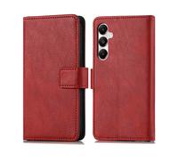 IMOSHION Porta Carte De Luxe Cover per Samsung Galaxy A15 (4G/5G), Rosso
