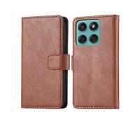 IMOSHION porta carte de luxe CUSTODIA A LIBRO per Motorola Motorola Moto G57 Power, Marrone
