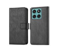 IMOSHION porta carte de luxe CUSTODIA A LIBRO per Motorola Motorola Moto G57 Power, Nero