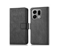 IMOSHION porta carte de luxe CUSTODIA A LIBRO per Oppo Oppo Find X9, Nero