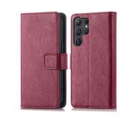 IMOSHION porta carte de luxe CUSTODIA A LIBRO per Samsung Samsung Galaxy S24 Ultra, Rosso scuro