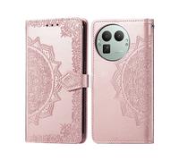 IMOSHION porta carte Mandala CUSTODIA A LIBRO per Realme GT 8 Pro, Rosa Oro