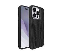 IMOSHION Rugged Hybrid Carbon Cover per Apple iPhone 14 Pro Max, Nero