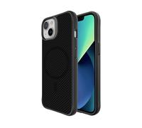 IMOSHION Rugged Hybrid Carbon metallo Cover per Apple iPhone 13, Nero