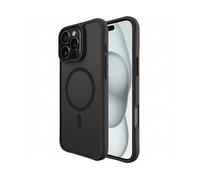 IMOSHION Rugged Hybrid Carbon metallo Cover per Apple iPhone 16 Pro, Nero