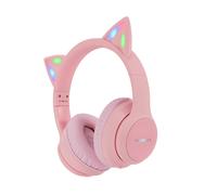 IMOSHION SH00049961 Kids LED Light Cat Ear Bluetooth CUFFIE, Rosa