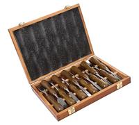 IMOTECHOM Set di 12 scalpelli per la lavorazione del legno con scatola di legno, lame affilate in acciaio CR-V 60