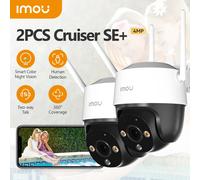 IMOU 2PCS Cruiser SE+ 5MP Wi-Fi PTZ Telecamera Smart Color Night Vision 360 ° Sicurezza esterna 360 ° Copertura Smart Auto Tracking