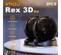 IMOU 2PCS Rex 3D 5MP Conversazione bidirezionale Telecamera di sicurezza Wifi interna Rilevazione di animali domestici umani AI Monitoraggio intelligente Visione notturna Baby Monitor