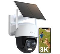 Imou 3K/5MP Telecamera WiFi Esterno Senza Fili con Pannello Solare, 2,4GHz | 5000mAh, Rilevamento Umani/Veicoli con Allarme Sirena, Tracciamento Intelligente, Visione Notturna a Colori, Modalità Privacy