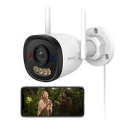 Imou 5MP Telecamera Wi-Fi Esterno, 3K Videocamera Sorveglianza Esterna | Rilevamento IA Umano/Auto, Audio Bidirezionale, Visione Notturna a Colori, IP67, Compatibile con Alexa, 2,4GHZ, Bullet 3 5MP