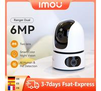 IMOU 6/8MP Ranger Doppia telecamera interna Smart Visione notturna a colori Ampia doppia lente Rilevamento di persone e animali domestici Monitor audio bidirezionale