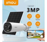 IMOU Cell 3C con pannello solare Set Telecamera WiFi 2K Batteria 5000mAh Wireless IP66 Telecamera di sicurezza domestica per visione notturna a colori intelligente