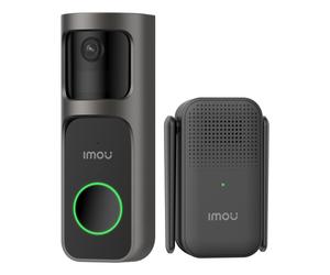 Imou Doorblell 2S 2K Kit Campanello Wi-Fi Wireless, Batteria 5000mah, Lente 2,3MM, Campo Visivo 166 DB-2SP-3t0w/Ds2s