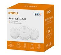 IMOU ZSM1-KIT-EU-3-M-IMOU Kit 3 detectores de humo IMOU - Sirena 85 dB incorporada - Protocolo Zigbee / Requiere Hub (incluido)