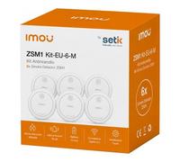 IMOU ZSM1-KIT-EU-6-M-IMOU Kit 6 Detectores de humo IMOU - Sirena 85 dB incorporada - Protocolo Zigbee / Requiere Hub (incluido)