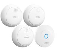 Imou Set di Rilevatore di Fumo Collegato con Stazione Zigbee, 4pz