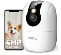 Imou Telecamera WiFi Interno con One-Touch Chiamata 2K+, 4MP Videocamera Sorveglianza con Crociera Automatica, Rilevamento AI Umano/Animali, Visione Notturna a Colori, Modalità Privata, 2,4/5GHz