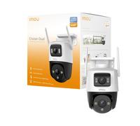 Imou Crusier DUAL 6MP (3MP+3MP) Telecamera Wi-Fi Esterno Doppio Obiettivo, 360°PTZ Videocamera Sorveglianza Esterno con Visione Notturna a Colori, Rilevamento Umano/Veicoli, IP66, Tracciamento Intelli