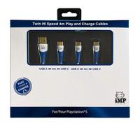 iMP Tech PS5 High Speed 4 metre Play & Charge Cable, confez (Sony Playstation 5)