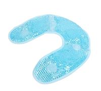Impacco per Il Collo con Perline di Gel, Impacco di Ghiaccio a Forma di U, Impacco Freddo Riutilizzabile per Il Collo, Fascia per Il Collo Terapeutica per Lesioni Sportive Gonfiore(27cm-Blu)