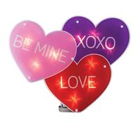 Impact 16 Lighted Valentines Day Heart - Be Mine XOXO Love Window Shimmer Decoration