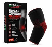 Impact - At Your Corner Tutore Epicondilite Gomito Elastica a Compressione - Gomitiera per Tendinite, Artrite e Recupero Infortuni - Fascia Ideale per Sport e Uso Quotidiano