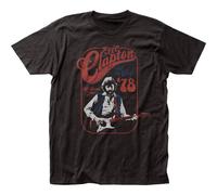 IMPACT Eric Clapton Slowhand Tour 1978 T-Shirt Cotone Jersey Nera EC01