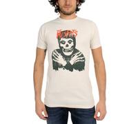 Impact Merchandising Uomo Misfits Classic Skull T-Shirt, Vintage Bianco, Medium