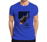 Impact Meteor Crash Course Space Weltall - Maglietta da uomo, Blu, S