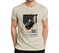 Impact Meteor Crash Course Space Weltall - Maglietta da uomo, naturale, L