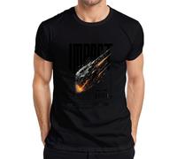 Impact Meteor Crash Course Space Weltall - Maglietta da uomo, Nero , L