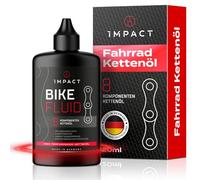 IMPACT Olio per catena bicicletta 120 ml - 8 componenti olio per tutte le stagioni per e-bike, MTB e bici da strada