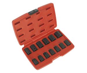Impact Presa Set 13pc 1.3cmSq Guida Metrica - Sealey AK5613M Nuovo