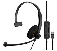 EPOS I SENNHEISER Impact SC 30 USB ML - Auricolare - sull'orecchio - cablato - USB - Nero con riflessi Arancio