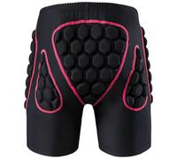 Impact Shorts Snowboard, Pantaloncini protettivi imbottiti 3D per snowboard e sci, nero e rosa, abbigliamento protettivo per uomo e donna, copertura per coccige e cosce