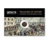IMPACTO COLECCIONABLES | Moneta autentica Penny Duit di New York (1726-1794) | Collezione dell'America coloniale verificata e certificata