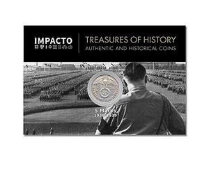 IMPACTO COLECCIONABLES Monete della Seconda Guerra Mondiale - Moneta da 5 Reichsmark del Periodo nazista coniata tra Il 1936 e Il 1939 - La valuta del Terzo Reich - Certificato di autenticità Incluso