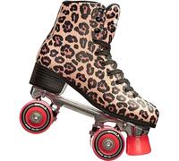 Impalà Quad Skates Rollschuhe Rollerskates Artistik Retro Damen Leopard Muster