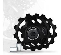 IMPALAPRO Bike - Set 2 Puleggia Deragliatore Posteriore 13T - Pulegge Alluminio CNC Cuscinetti Ceramici - Puleggia Cambio - Pulegge Deragliatore Posteriore - Rotelle del Cambio (Nero)