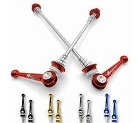 IMPALAPRO Bike - Set di 2 Chiusure Rapide Titanio CNC, Ultraleggeri e Resistenti per Ruota di Mountain Bike (MTB) o da Strada, ASSE Anteriore 100 mm e Posteriore 135 mm (Rosso)