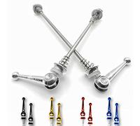 IMPALAPRO Bike - Sgancio Rapido in Titanio CNC, Ultraleggeri e Resistenti - Spiedini Bici in Lega di Titanio - Sganci Rapidi MTB - Mozzo MTB - Sgancio Rapido MTB - Rilasci rapidi Bici (Argento)