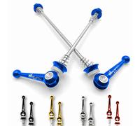 IMPALAPRO Bike - Sgancio Rapido in Titanio CNC, Ultraleggeri e Resistenti - Spiedini Bici in Lega di Titanio - Sganci Rapidi MTB - Mozzo MTB - Sgancio Rapido MTB - Rilasci rapidi Bici (Blu)
