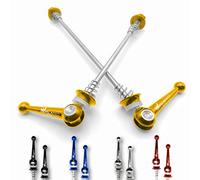 IMPALAPRO Bike - Sgancio Rapido in Titanio CNC, Ultraleggeri e Resistenti - Spiedini Bici in Lega di Titanio - Sganci Rapidi MTB - Mozzo MTB - Sgancio Rapido MTB - Rilasci rapidi Bici (Dorato)